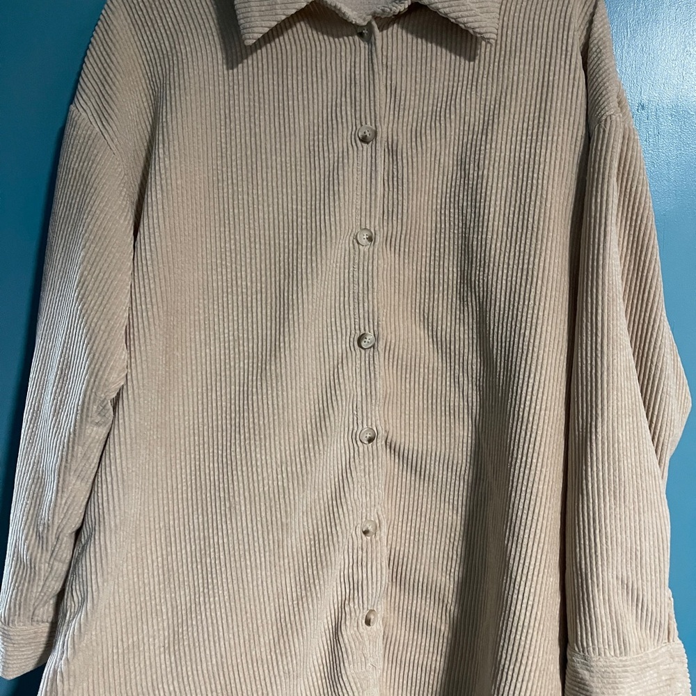 Noisy May Corduroy Button-Up Shirt